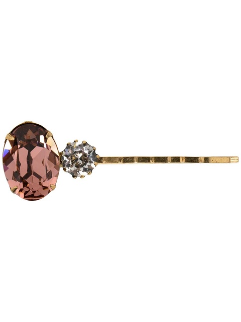 Jennifer Behr crystal-embellished hair pin - Gold - zdjęcie produktu nr 1