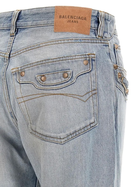 Balenciaga City washed-out denim jeans - Blue - zdjęcie produktu nr 1