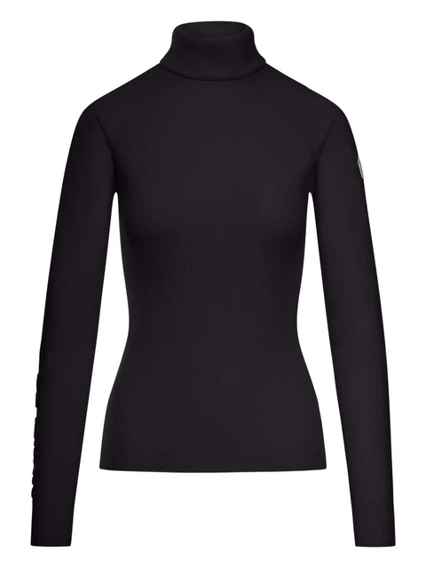 Moncler Grenoble roll-neck logo-patch sweater - Black - zdjęcie produktu nr 1