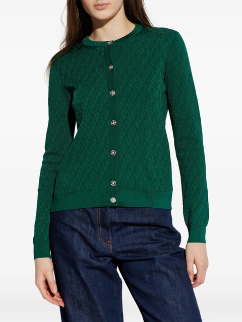 Versace buttoned crew-neck cardigan - Green - zdjęcie produktu nr 2