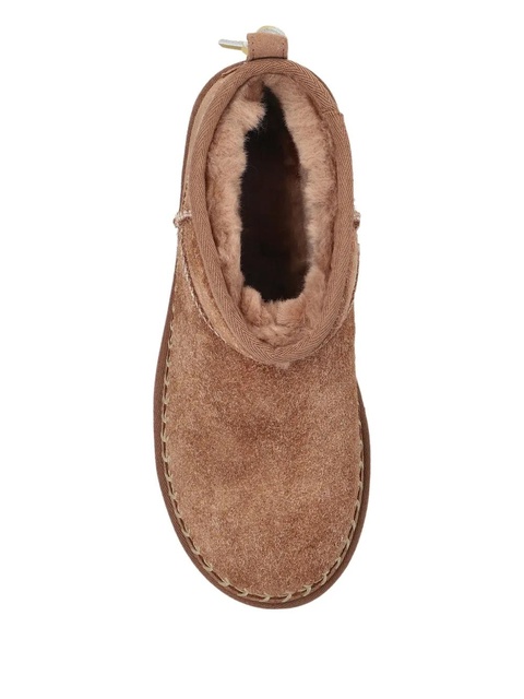 UGG mini Biarritz suede-leather stitched boots - Brown - zdjęcie produktu nr 2