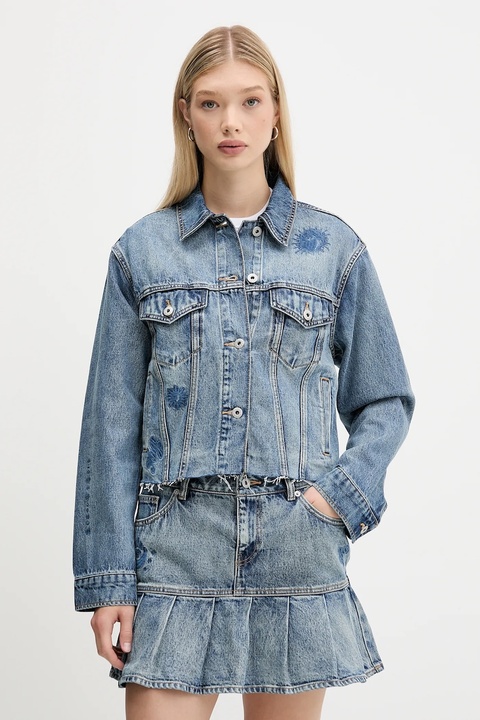 Hugo Blue kurtka jeansowa kolor niebieski przejściowa 50546316 - zdjęcie produktu nr 1