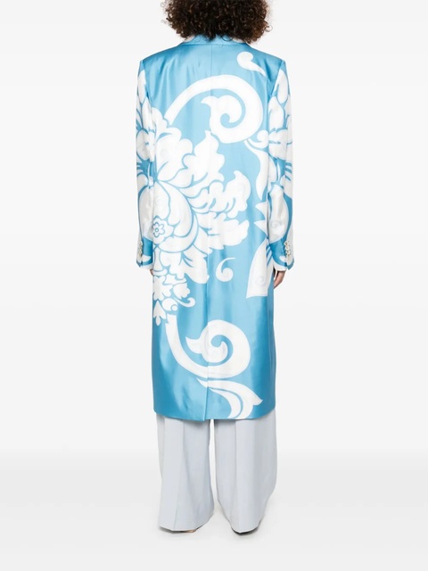ETRO graphic-print silk coat - Blue - zdjęcie produktu nr 2
