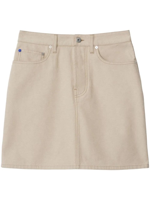 Burberry Equestrian Knight denim skirt - Neutrals - zdjęcie produktu nr 1
