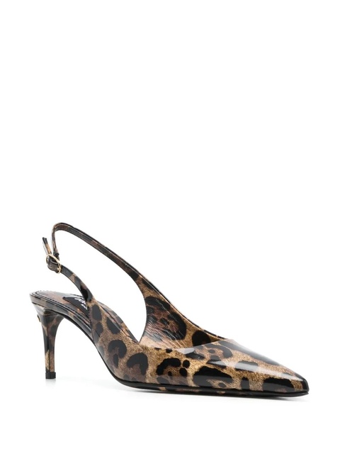 Dolce & Gabbana x Kim 75mm slingback leather pumps - Black - zdjęcie produktu nr 1