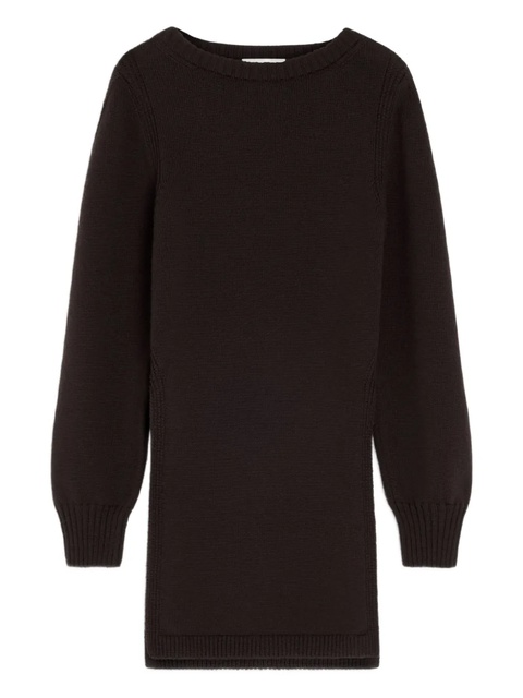 LEMAIRE side-slit crew-neck sweater - Brown - zdjęcie produktu nr 1