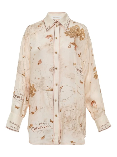 ZIMMERMANN map-print shirt - Neutrals - zdjęcie produktu nr 2