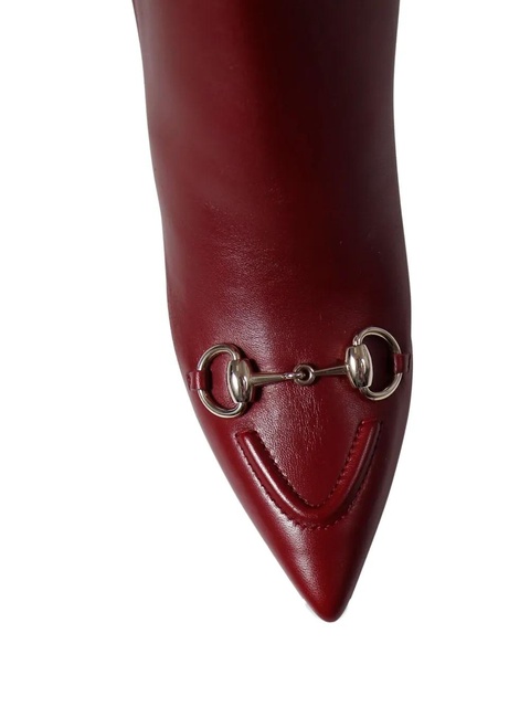 Gucci 85mm horsebit pointed boots - Red - zdjęcie produktu nr 2
