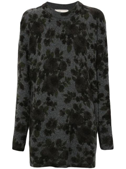 Blumarine floral-intarsia dress - Grey - zdjęcie produktu nr 1