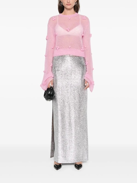 ROTATE BIRGER CHRISTENSEN appliqué-detail sweater - Pink - zdjęcie produktu nr 2