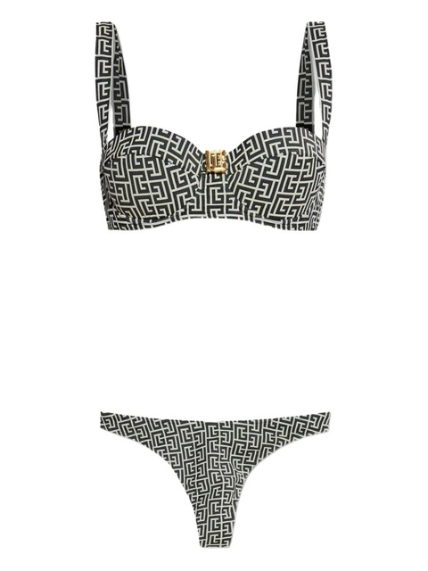 Balmain graphic print bikini set - Black - zdjęcie produktu nr 1