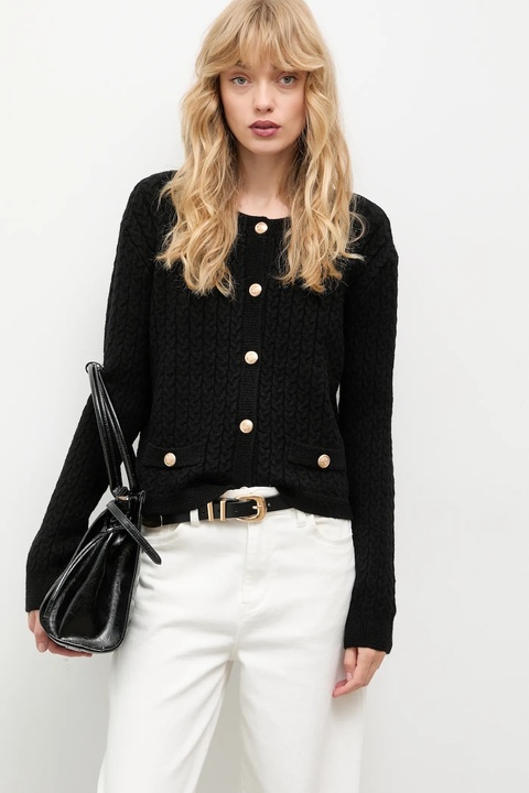 Answear.LAB kardigan damski kolor czarny - zdjęcie produktu nr 2