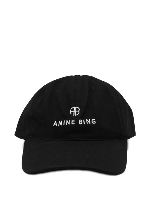 ANINE BING Jeremy baseball logo detail hat - Black - zdjęcie produktu nr 2