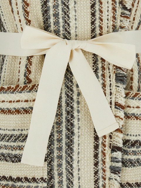 MARANT ÉTOILE Illisa striped fringed jacket - Neutrals - zdjęcie produktu nr 2