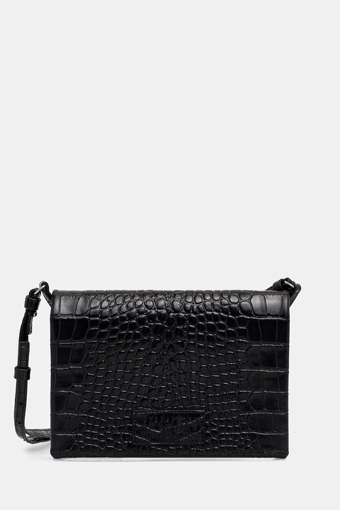 MM6 Maison Margiela torebka skórzana kolor czarny SA6WF0001.P8650.T8013 - zdjęcie produktu nr 1