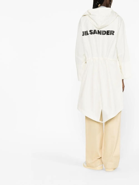 Jil Sander logo-print drawstring coat - Neutrals - zdjęcie produktu nr 2