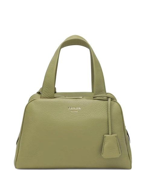 Prada medium leather tote bag - Green - zdjęcie produktu nr 1