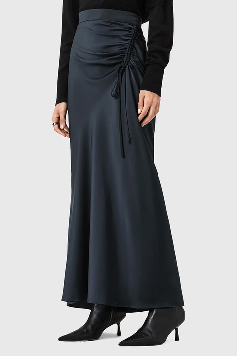AllSaints spódnica ALEXIA kolor granatowy maxi prosta W051RB - zdjęcie produktu nr 2