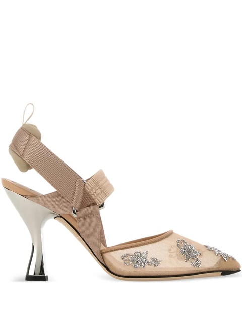 FENDI 85mm Colibrì slingback pumps - Neutrals - zdjęcie produktu nr 1