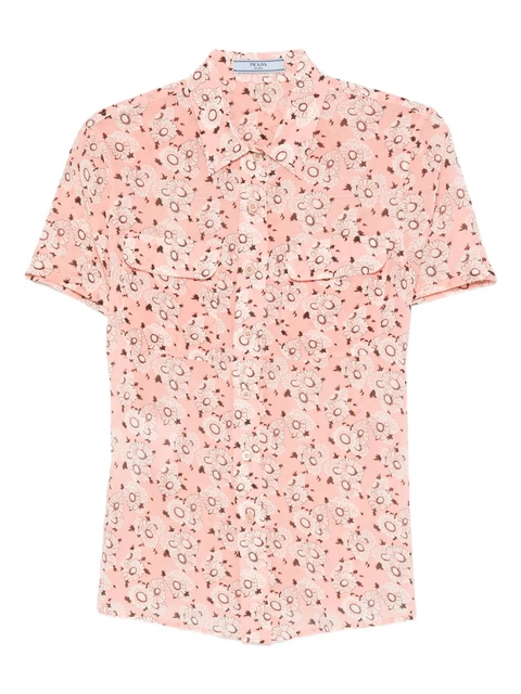Prada floral-print blouse - Pink - zdjęcie produktu nr 1