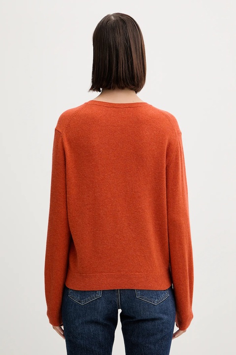 United Colors of Benetton sweter wełniany damski kolor pomarańczowy lekki 1002D10BG - zdjęcie produktu nr 2