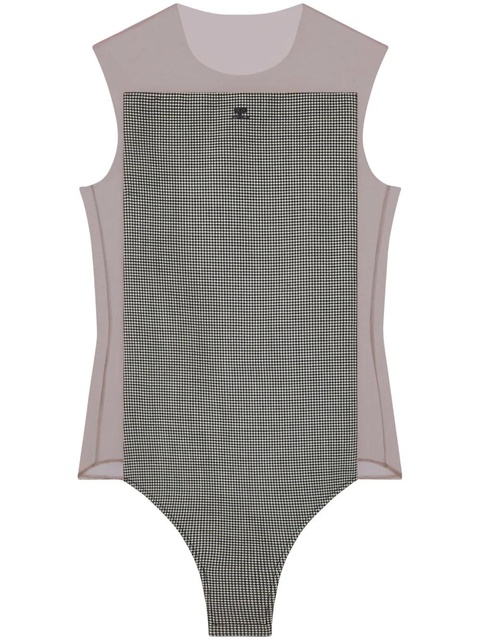 Courrèges illusion houndstooth bodysuit - Black - zdjęcie produktu nr 1