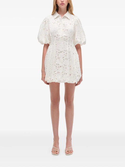 Simkhai Cleo puff-sleeve embroidered mini dress - White - zdjęcie produktu nr 2