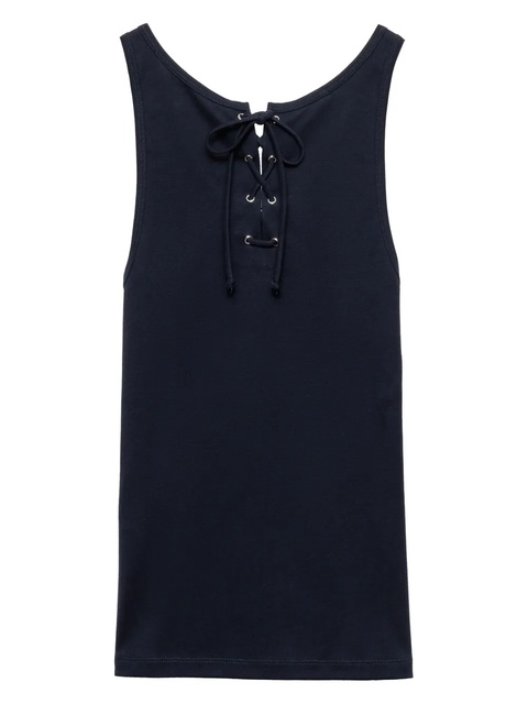Prada lace-up tank top - Blue - zdjęcie produktu nr 1