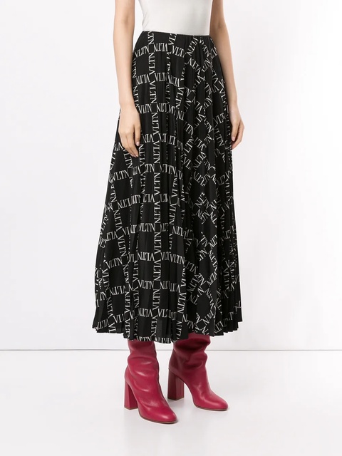Valentino Garavani VLTN print skirt - Black - zdjęcie produktu nr 2