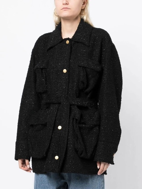 Blumarine bouclé button-up jacket - Black - zdjęcie produktu nr 2