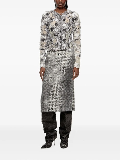 Diesel jacquard houndstooth midi skirt - Black - zdjęcie produktu nr 2