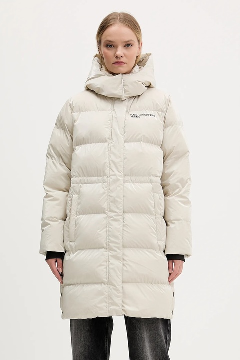 Karl Lagerfeld Jeans kurtka kolor beżowy zimowa A4W15059 - zdjęcie produktu nr 1