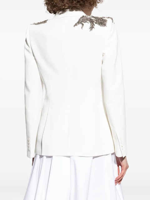 Alexander McQueen embellished shoulder blazer - White - zdjęcie produktu nr 2