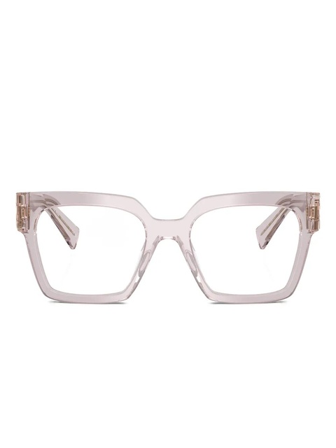 Miu Miu Eyewear square-frame logo-detail glasses - Pink - zdjęcie produktu nr 1