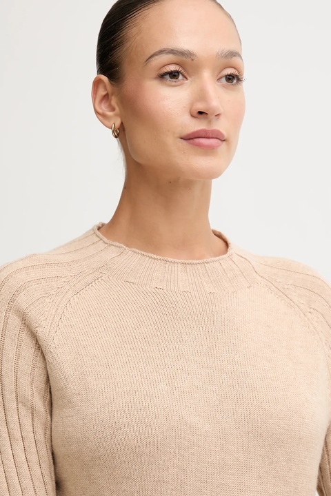 Pepe Jeans sweter z dodatkiem wełny damski kolor beżowy PL7000056 - zdjęcie produktu nr 2
