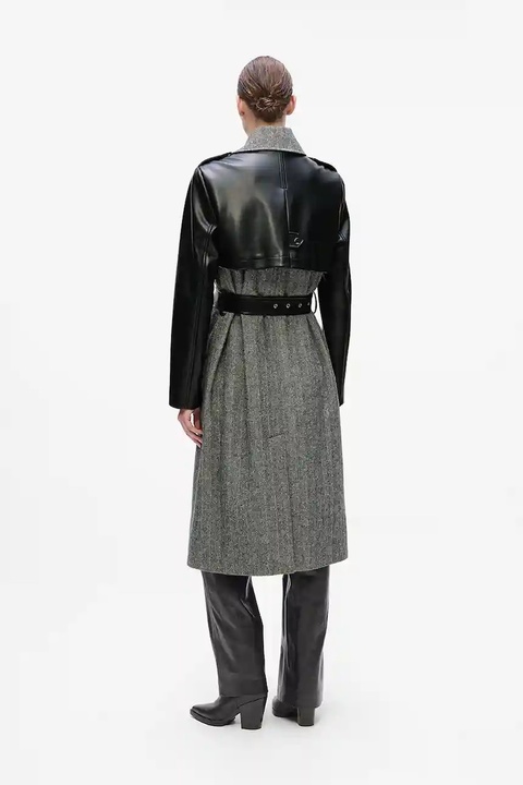 Karl Lagerfeld płaszcz kolor szary A4W15036 - zdjęcie produktu nr 1