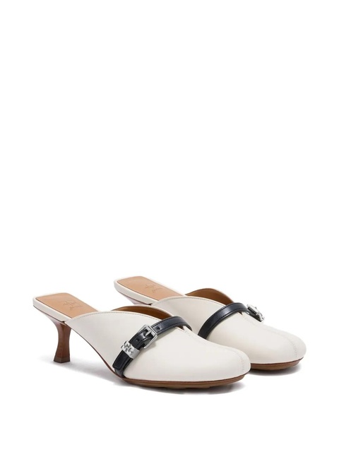 GANNI buckle heeled mules - White - zdjęcie produktu nr 1