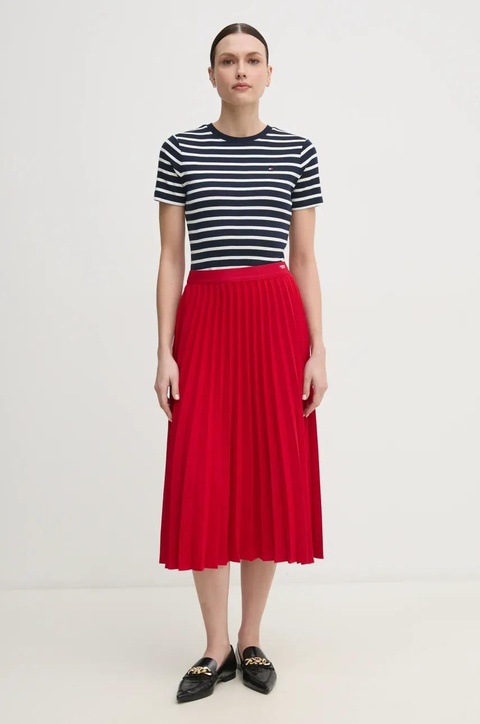 Tommy Hilfiger t-shirt bawełniany damski kolor niebieski WW0WW40587 - zdjęcie produktu nr 2