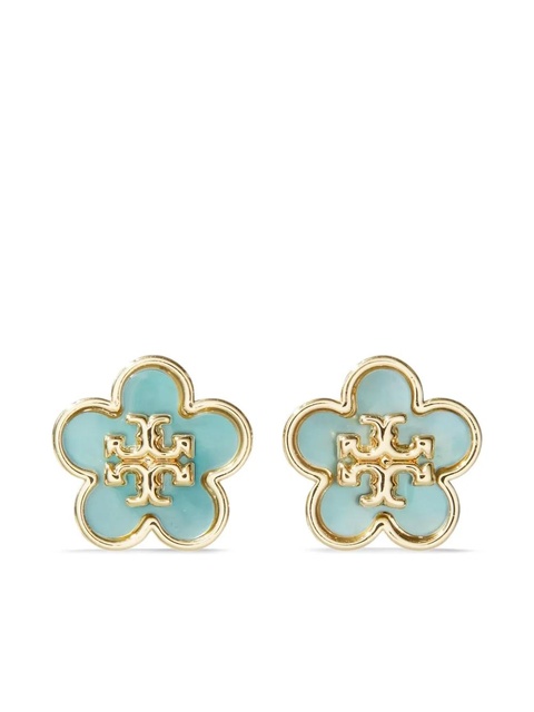 Tory Burch Kira flower-logo earrings - Gold - zdjęcie produktu nr 1