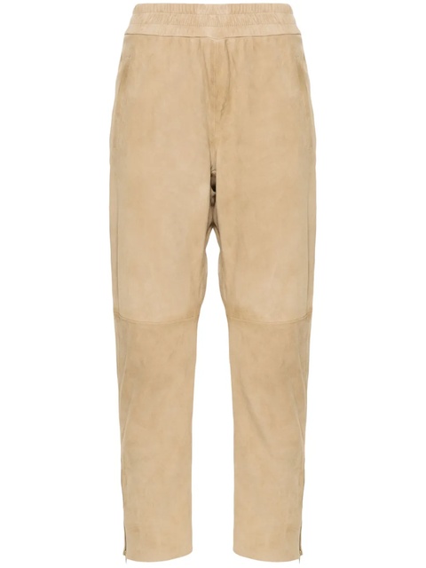 Golden Goose slim-fit suede trousers - Neutrals - zdjęcie produktu nr 1