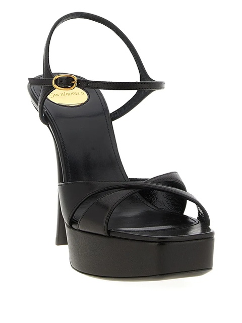 Saint Laurent 110mm twist-detail sandals - Black - zdjęcie produktu nr 2