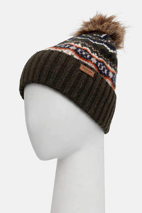 Barbour czapka kolor zielony LHA0608 - zdjęcie produktu nr 2