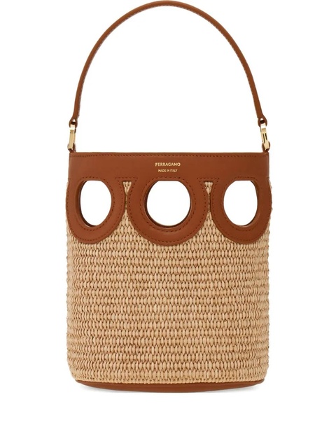 Ferragamo mini Gancini bucket bag - Neutrals - zdjęcie produktu nr 1