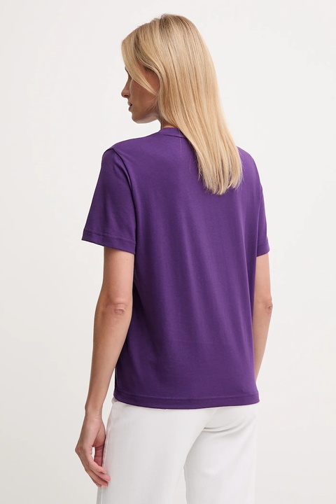 Calvin Klein Jeans t-shirt bawełniany damski kolor fioletowy LV047B865G - zdjęcie produktu nr 2