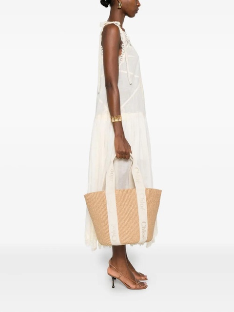 Chloé woven straw tote bag - Neutrals - zdjęcie produktu nr 2