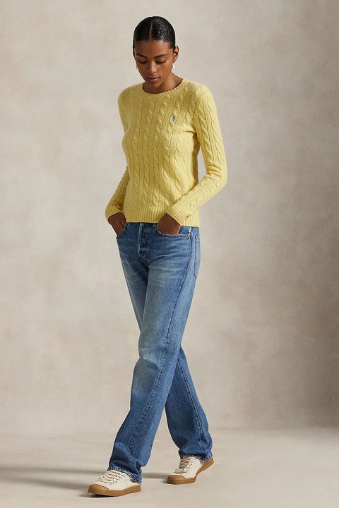 Polo Ralph Lauren sweter damski kolor żółty lekki 211971865 - zdjęcie produktu nr 1