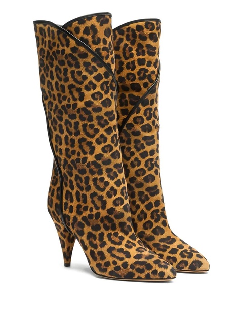 Casadei Venus leopard-print boots - Brown - zdjęcie produktu nr 1
