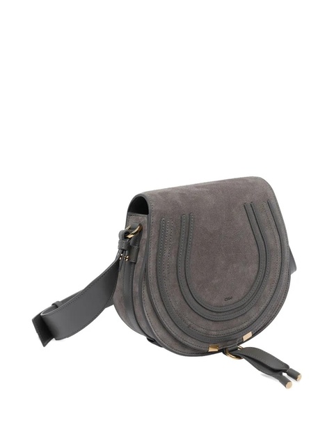 Chloé Marcie suede crossbody bag - Grey - zdjęcie produktu nr 2
