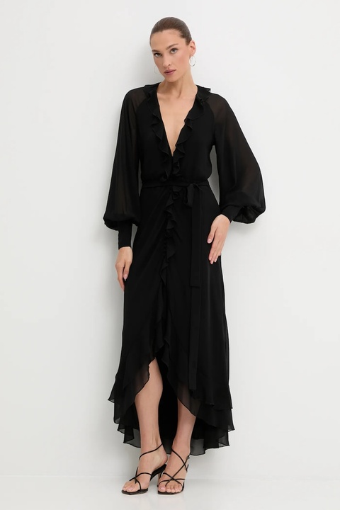 Bardot sukienka kolor czarny maxi rozkloszowana 59944DB - zdjęcie produktu nr 2