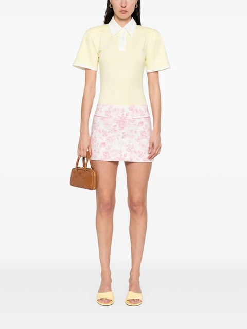 Rowen Rose floral-print mini skirt - White - zdjęcie produktu nr 2